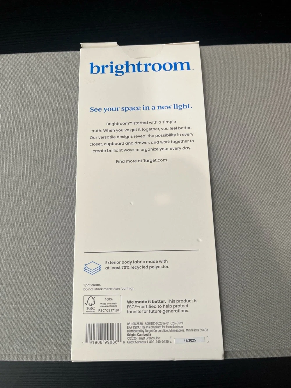 brightroom Stackable Letter Tray Set - Light Gray (2 Pack)